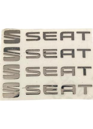 Наклейки металеві seat, 4шт