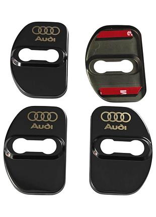 Накладки на дверной замок никель с логотипом audi 02
