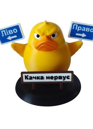 Декоративная утка лево – право, утка нервничает