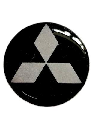Наклейки - логотип mitsubishi для авто и ключей d=12,6мм, d=15мм, 2шт