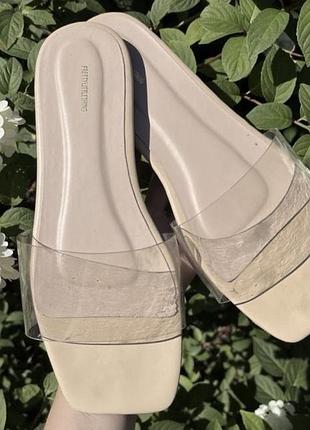 Шлепки стиль zara босоножки беж