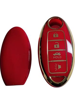 Чехол для ключа nissan, красный