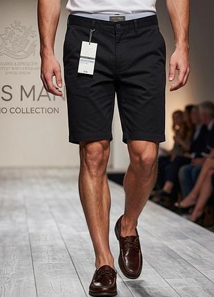 Шорты мужские m&amp;s man, черного цвета, m, хлопок (chino)