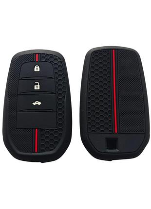 Чехол силиконовый черный toyota camry, corolla, rav4, c-hr, highlander, avalon