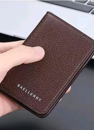 Мини-кошелек кардхолдер baellerry k9193 coffee, визитница на 8 карточек, коричневый