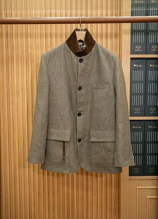 Лляна куртка з коміром чоловіча куртка чоловічий бомбер вітровка