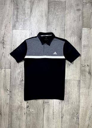 Adidas поло футболка l размер спортивная черная