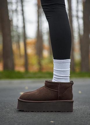 Ugg classic ultra mini platform xl brown