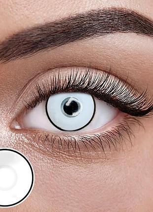 Мэнсон - белые цветные контактные линзы от elite lens® | линзы для красоты ( нулевки ) | крейзи/косплей линзы для карих глаз, белые контактные линзы,…