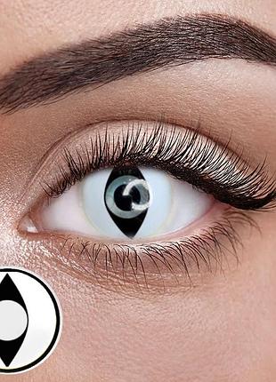 Кэт кристалл - белые цветные контактные линзы от elite lens® | линзы для красоты ( нулевки ) | крейзи/косплей линзы для зеленых