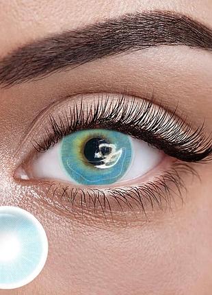 Айс блу - синие цветные контактные линзы от elite lens® | линзы для красоты ( нулевки ) | натуральные | на 6мес. натуральные синие линзы, линзы для…