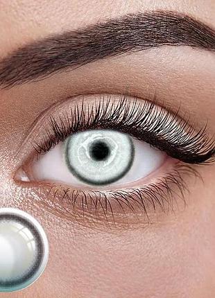 Дрим pro - серые цветные контактные линзы от elite lens® | линзы для красоты ( нулевки ) | натуральные | на 6мес. серые