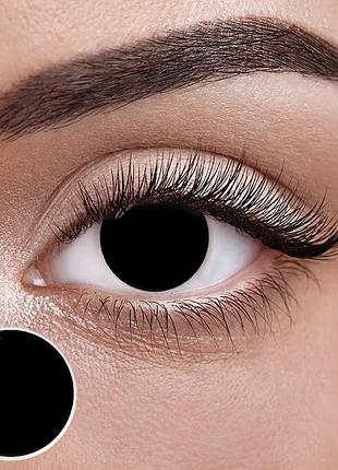 Фуллблэк - черные цветные контактные линзы от elite lens® | линзы для красоты ( нулевки ) | крейзи/косплей линзы для карих глаз, линзы для карих глаз…