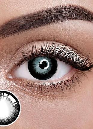 Черные контактные линзы elite lens "блэк найт" 2 шт. -5.50 -5