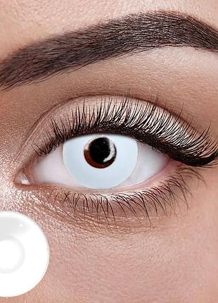 Белый - белые цветные контактные линзы от elite lens® | линзы для красоты ( нулевки ) | крейзи/косплей линзы для зеленых глаз,