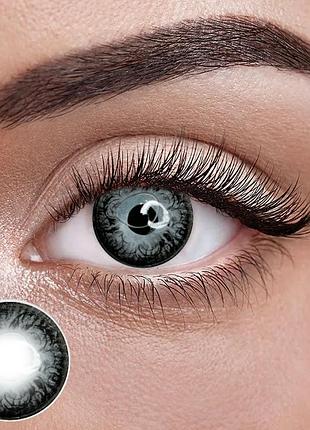 Грей узор - серые цветные контактные линзы от elite lens® | линзы для красоты ( нулевки ) | натуральные | на 6мес. серые линзы с