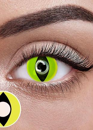 Кэт элоу - желтые цветные контактные линзы от elite lens® | линзы для красоты ( нулевки ) | крейзи/косплей желтый, линзы для серых глаз, так