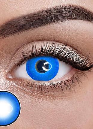 Блу аква - синие цветные контактные линзы от elite lens® | линзы для красоты ( нулевки ) | натуральные | на 6мес. китай,