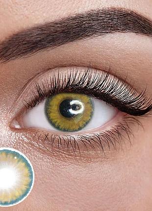 Айс мун блу - карие цветные контактные линзы от elite lens® | линзы для красоты ( нулевки ) | натуральные | на 6мес. коричневый,