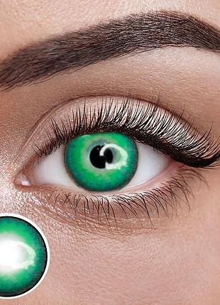 Грин аква - зеленые цветные контактные линзы от elite lens® | линзы для красоты ( нулевки ) | натуральные | на 6мес. на полгода,