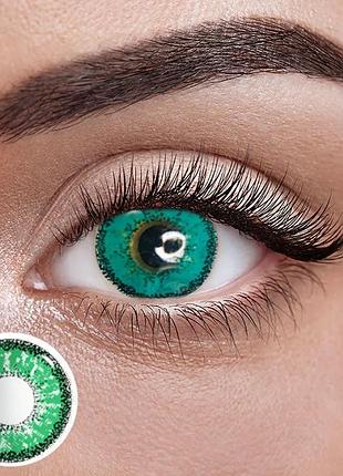 Бирюза - зеленые цветные контактные линзы от elite lens® | линзы для красоты ( нулевки ) | натуральные | на 6мес. цветные линзы с
