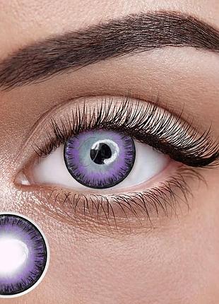 Фиолет 2 - фиолетовые цветные контактные линзы от elite lens® | линзы для красоты ( нулевки ) | крейзи/косплей фиолетовые линзы с
