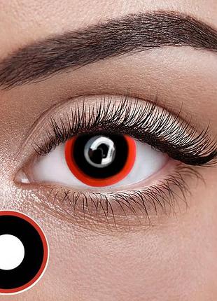 Дабл спейс - черные цветные контактные линзы от elite lens® | линзы для красоты ( нулевки ) | крейзи/косплей натуральные черные