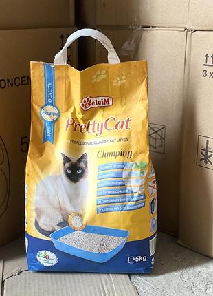 Prettycat clumping 5 кг преміум грудкуючий наповнювач