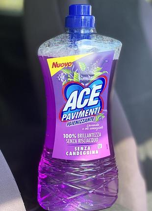 Засіб для миття підлоги ace pavimenti lavanda 1 л — без хлору, без змивання