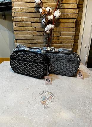 Сумка через плечо goyard | мессенджер goyard | барсетка гоярд серый