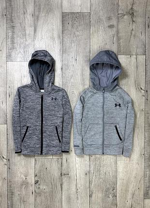 Under armour coldgear кофта зип худи 128-137 см детская серая