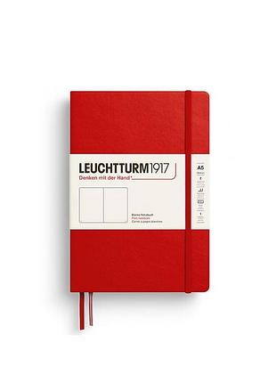 Блокнот leuchtturm1917, середній, cherry, чисті аркуші (373976)