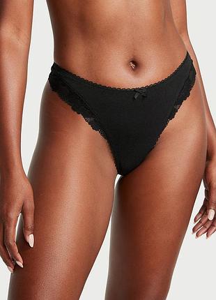Жіночі трусики тонг victoria's secret з мереживом