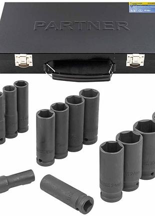 Набор головок ударных глубоких 14 предметов, 1/2" ( 11-15, 17-19, 21, 22, 24, 27, 30, 32мм), в кейсе partner pa-4141mpb