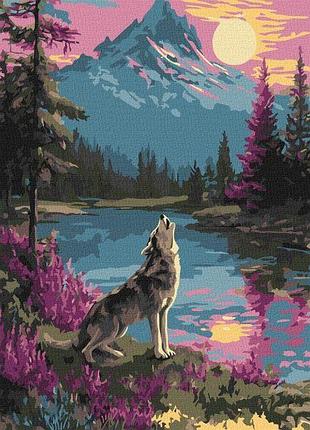 Картина за номерами - одинокий вовк ©art_selena_ua ідейка 30х40 см (kho6820)