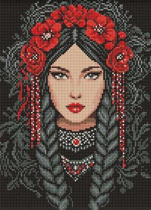 Алмазна мозаїка - незламна українка ©art_selena_ua ідейка 30х40 см (amo8217)
