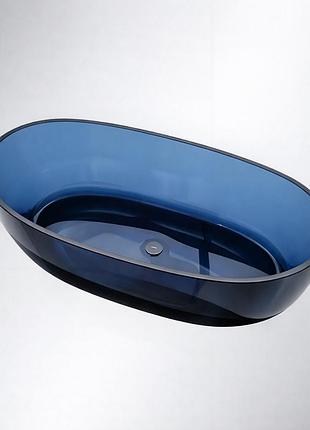 Ванна vbi vesuvio blue 170 x 78 отдельностоящая стеклянная