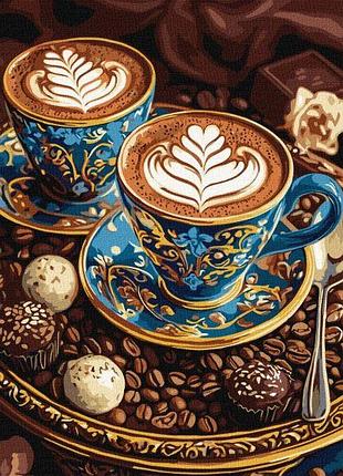Картина за номерами - чашка натхнення з фарбами металік extra ©art_selena_ua ідейка 40х50 см (kho5713)