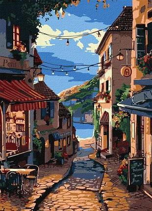 Картина за номерами - французька вуличка ©art_selena_ua ідейка 40х50 см (kho3655)
