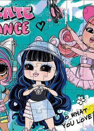 Пазли l.o.l. surprise! tweens skate dance, 60 елементів ідейка 32х23 см (lp60-005)