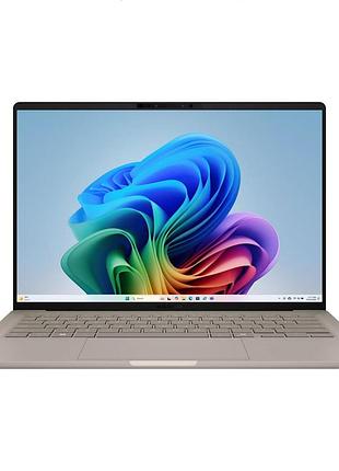 Ноутбук asus zenbook a14 ux3407na-qd023w 14" wuxga oled, qualcomm x2 elite extreme, 32gb, f1tb, uma, win11, бежевый
