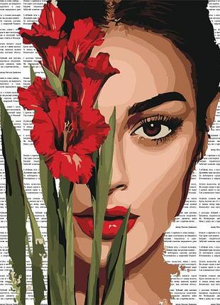 Картина за номерами - барвиста поезія: червоні гладіолуси ©art_selena_ua ідейка 40х50 см (kho8594)