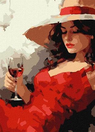 Картина за номерами - дівчина в капелюсі ©art_selena_ua идейка 40х50 см (kho8358)