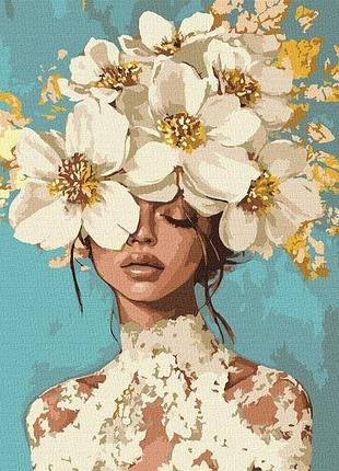 Картина за номерами - квітучі мрії з фарбами металік ©art_selena_ua идейка 40х50 см (kho8726)