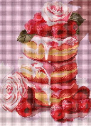 Алмазна мозаїка - рожеві панкейки ©art_selena_ua ідейка 30х40 см (amo20179)