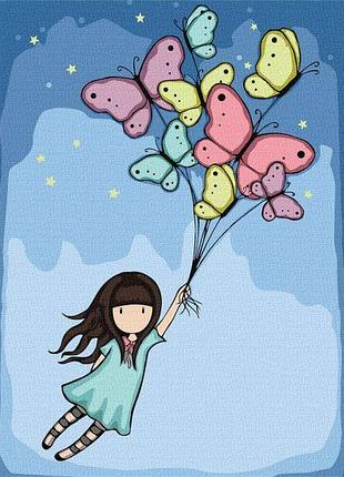 Картина за номерами - flight of the butterflies santoro gorjuss collection ідейка 30х40 см (kho8676)