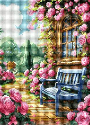 Алмазна мозаїка без підрамника - квітковий сад ©art_selena_ua идейка 30х40 см (amc7900)