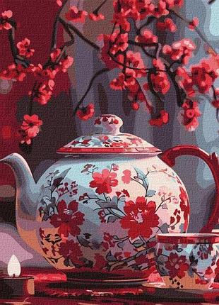 Картина за номерами - чай при свічках ©art_selena_ua ідейка 40х50 см (kho5704)