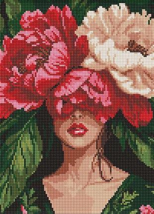 Алмазна мозаїка - загадкові півонії ©victoria_art___ ідейка 30х40 см (amo8157)