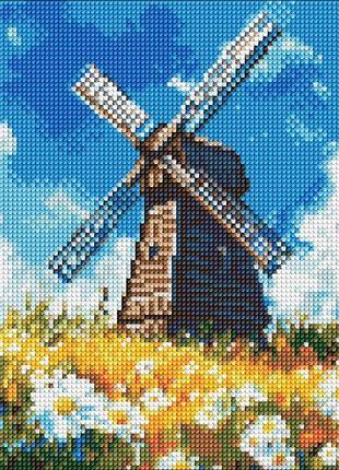 Алмазна мозаїка - млин посеред поля ©art_selena_ua ідейка 30х40 см (amo8304)